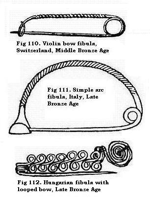 Safety pins (fibulae), Switzerland, Hungary, Italy