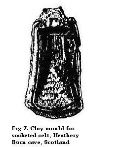 Clay mould for socketed celt, Healthery Burn cave