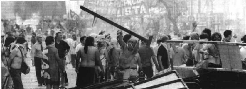 Barricades on the streets of Buenos Aires