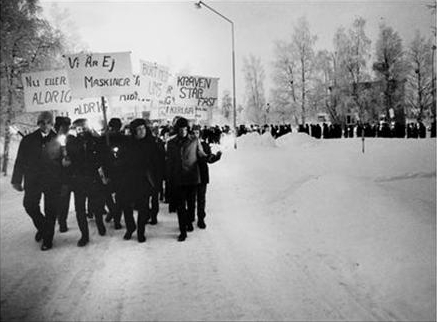 Workers on strike