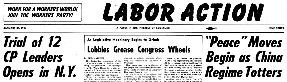 LABOR ACTION Masthead