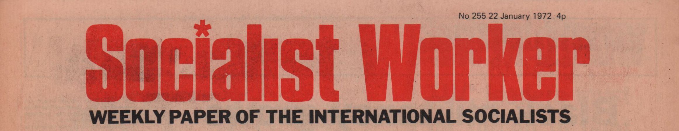 Socialist Worker Masthead